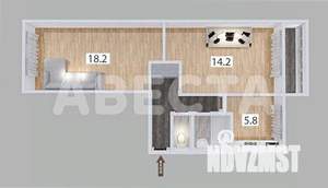 2-к квартира, вторичка, 48м2, 2/5 этаж