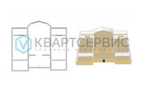 3-к квартира, сданный дом, 107м2, 3/7 этаж