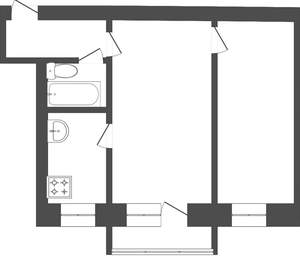 2-к квартира, вторичка, 38м2, 4/5 этаж