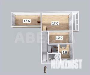3-к квартира, вторичка, 58м2, 5/5 этаж