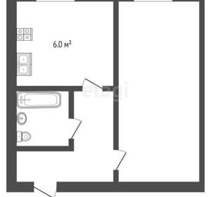 1-к квартира, вторичка, 31м2, 1/5 этаж