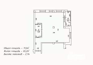 2-к квартира, сданный дом, 71м2, 7/18 этаж