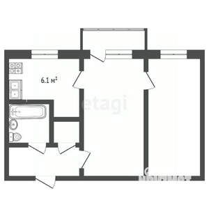 2-к квартира, вторичка, 43м2, 3/5 этаж