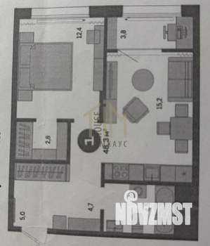 2-к квартира, вторичка, 48м2, 8/17 этаж