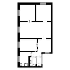 4-к квартира, вторичка, 58м2, 1/5 этаж