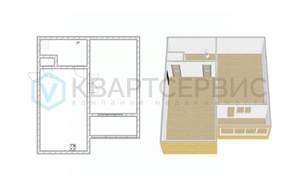 2-к квартира, вторичка, 53м2, 7/10 этаж