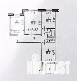 3-к квартира, вторичка, 63м2, 1/9 этаж