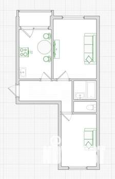 2-к квартира, вторичка, 59м2, 4/10 этаж