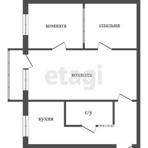 3-к квартира, вторичка, 61м2, 2/5 этаж