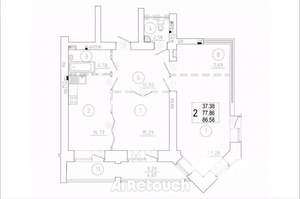 2-к квартира, вторичка, 87м2, 3/8 этаж