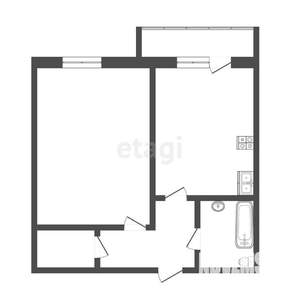 1-к квартира, вторичка, 39м2, 1/17 этаж