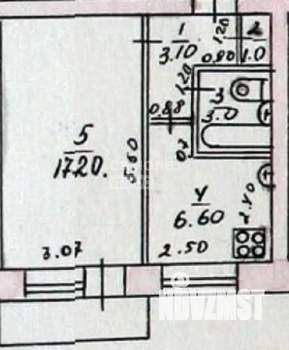 1-к квартира, вторичка, 31м2, 3/5 этаж