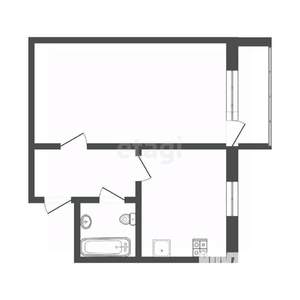 1-к квартира, вторичка, 31м2, 1/5 этаж