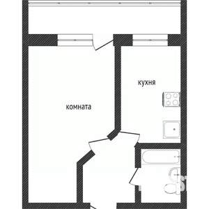 1-к квартира, вторичка, 36м2, 9/16 этаж