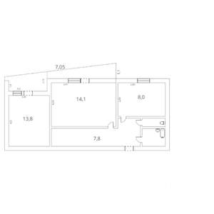 2-к квартира, вторичка, 51м2, 7/10 этаж