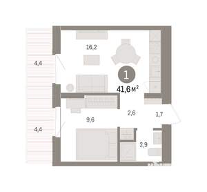 1-к квартира, вторичка, 42м2, 7/7 этаж