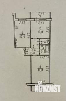 2-к квартира, вторичка, 55м2, 6/11 этаж