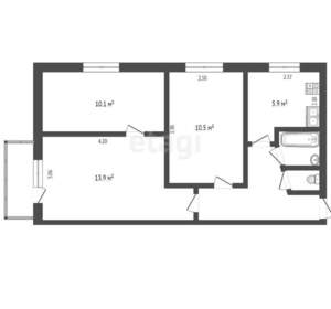 3-к квартира, вторичка, 60м2, 2/5 этаж