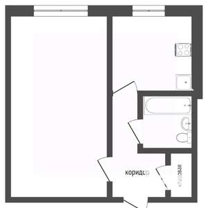 1-к квартира, вторичка, 30м2, 2/9 этаж