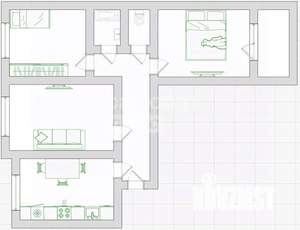 3-к квартира, вторичка, 63м2, 4/9 этаж