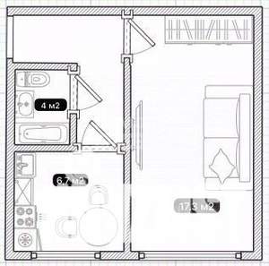1-к квартира, вторичка, 31м2, 5/5 этаж