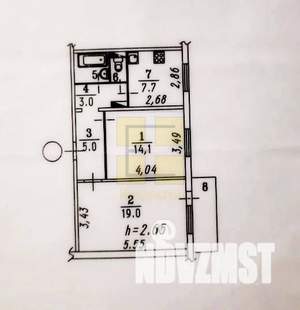 2-к квартира, вторичка, 53м2, 7/10 этаж