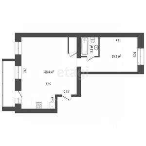 2-к квартира, вторичка, 63м2, 4/9 этаж