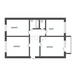 3-к квартира, вторичка, 68м2, 3/4 этаж