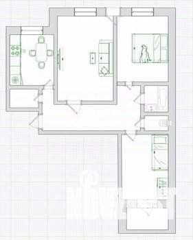 3-к квартира, вторичка, 63м2, 6/9 этаж