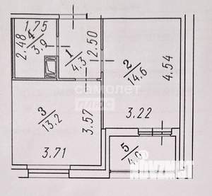 1-к квартира, сданный дом, 36м2, 6/9 этаж
