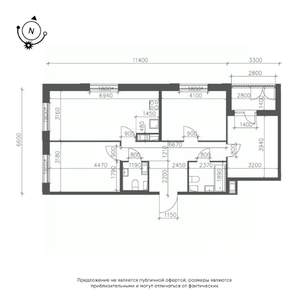 3-к квартира, вторичка, 83м2, 9/9 этаж