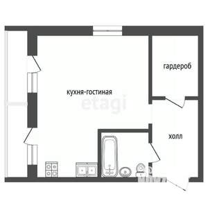 Студия квартира, вторичка, 44м2, 7/10 этаж
