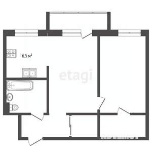 2-к квартира, вторичка, 44м2, 5/5 этаж