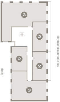 2-к квартира, вторичка, 59м2, 8/9 этаж