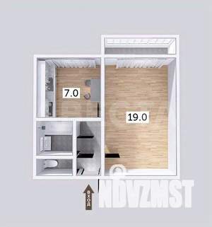 1-к квартира, вторичка, 34м2, 3/5 этаж