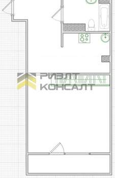 1-к квартира, вторичка, 36м2, 5/9 этаж