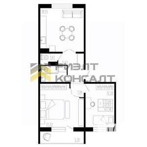 2-к квартира, вторичка, 61м2, 10/10 этаж