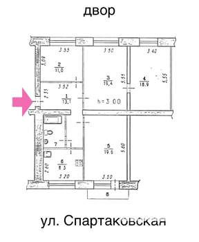 3-к квартира, вторичка, 95м2, 3/5 этаж