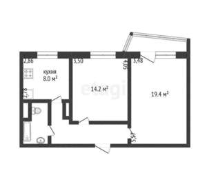 2-к квартира, вторичка, 53м2, 7/10 этаж