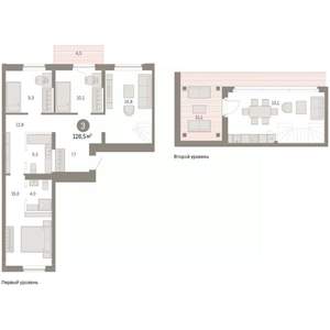 3-к квартира, вторичка, 127м2, 7/9 этаж