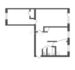 3-к квартира, вторичка, 59м2, 1/5 этаж