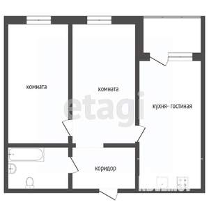 2-к квартира, вторичка, 54м2, 15/19 этаж