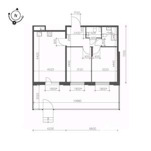 2-к квартира, вторичка, 79м2, 1/9 этаж