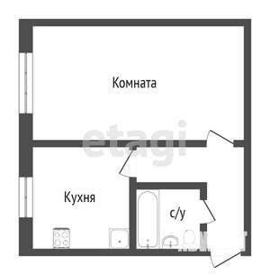 1-к квартира, вторичка, 31м2, 2/5 этаж