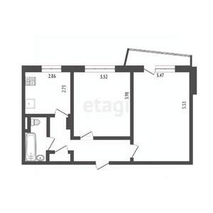 2-к квартира, вторичка, 54м2, 10/10 этаж