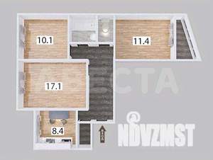 3-к квартира, вторичка, 63м2, 5/10 этаж