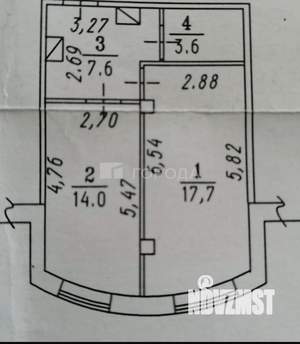 1-к квартира, вторичка, 41м2, 4/9 этаж