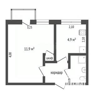 1-к квартира, вторичка, 24м2, 5/5 этаж