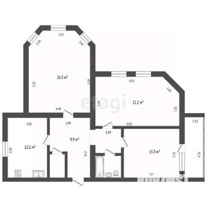 3-к квартира, вторичка, 98м2, 3/5 этаж