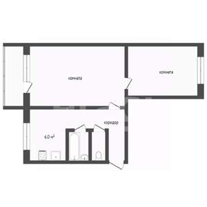 2-к квартира, вторичка, 50м2, 1/5 этаж